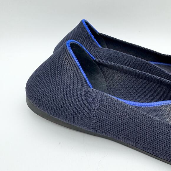 Rothy's The Point Womens Textile Pointed Toe Ballet Flats Slip On Shoes Navy 7.5 - Picture 4 of 14